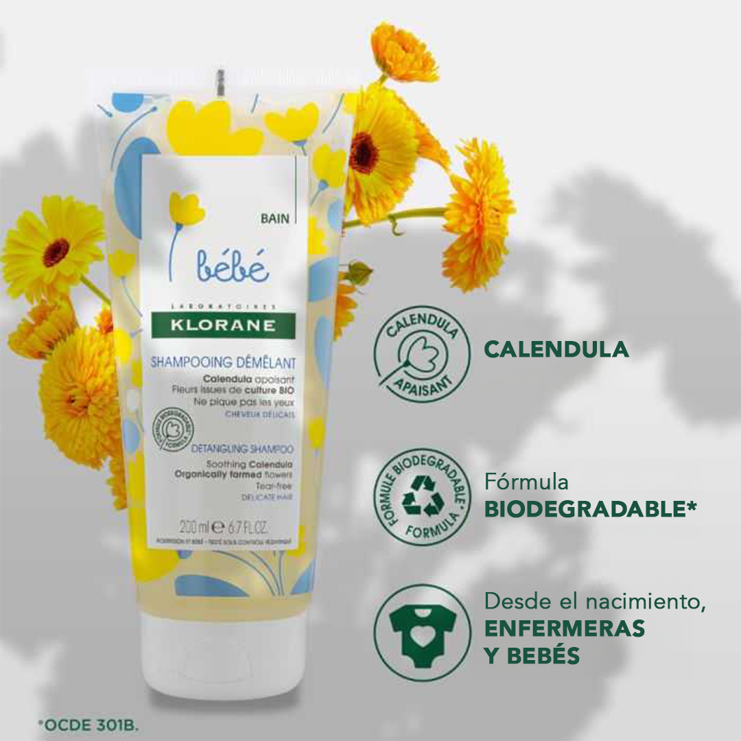Klorane - Champú desenredante con caléndula