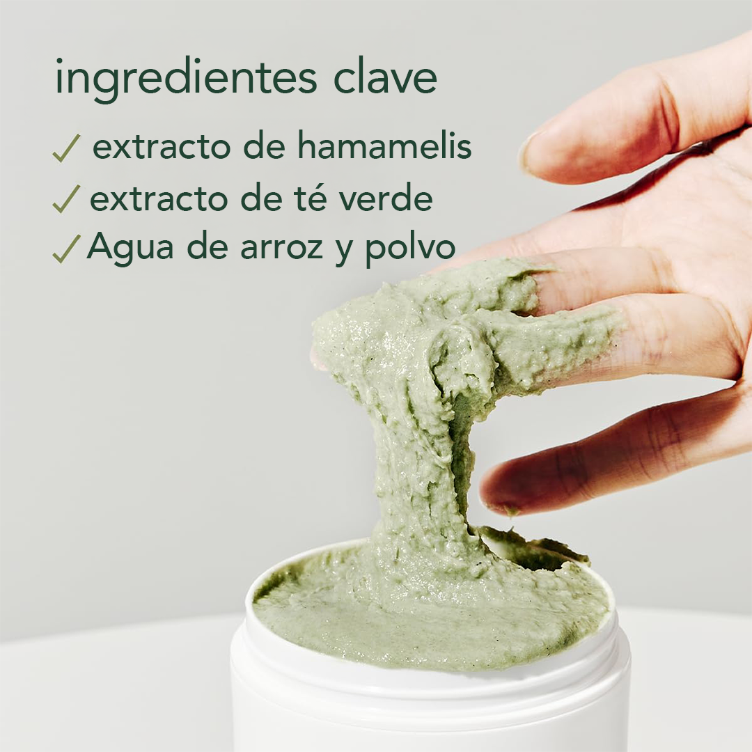 Fresh green rice mochi cleanser